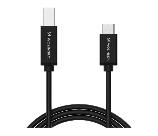 Wozinsky Kabel USB-B USB-C 2m czarny WKDDY2S - 1487916 - zdjęcie